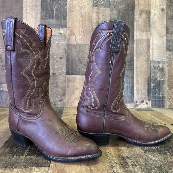Lucchese 2000 Brown T0056J4 Western Cowboy Boots Mens 7 EE - Picture 12 of 12